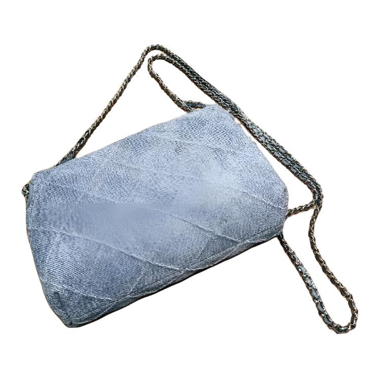 Tory Burch Fleming Hanging Logo Charm Quilted Leather Crossbody Bag Small Women bags Blue 174506-426