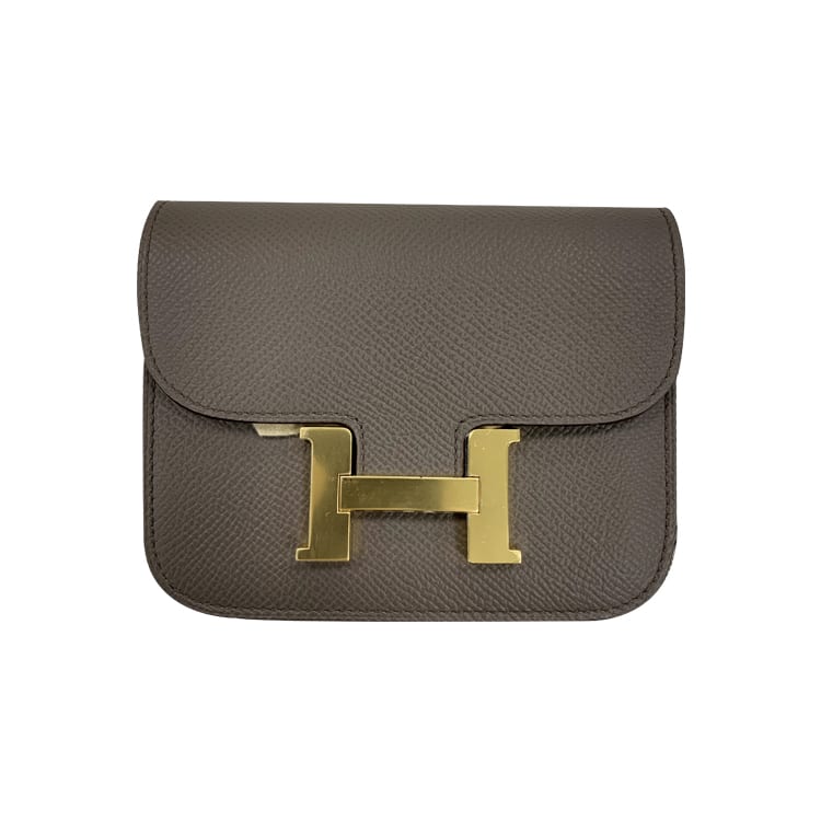 HERMES Constance Slim Gold tone Lock Epsom Calfskin Clutch, Shoulder Bag, Crossbody Bag, Wallet, Fanny Pack Women's H082060CC8F