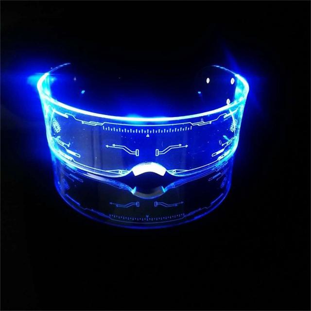 Cyberpunk Futuristic Technology Sense Glasses Sci-fi Led Bungee Ins Male Net Red Female Bar Glowing Sunglasses