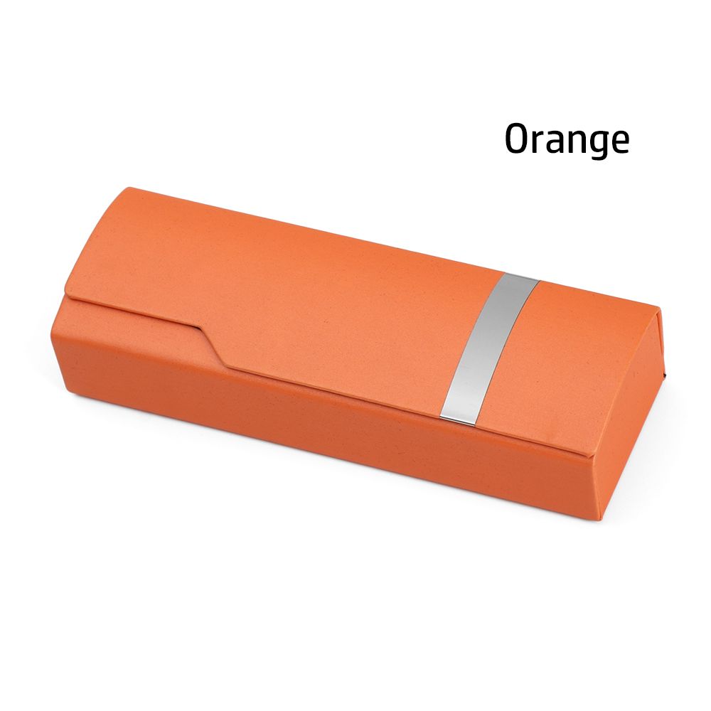 Women Leather PU Reading Eyewear Case Eyewear Protector Steel Ribbon Glasses Box Myopia Glasses Box