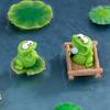 Мини-фигурки лягушек, мультяшная лягушка с большим ртом, статуэтка для мохового ландшафта, аксессуары для цветочных горшков, миниатюрное настольное украшение из смолы для автомобиля, домашнего декора