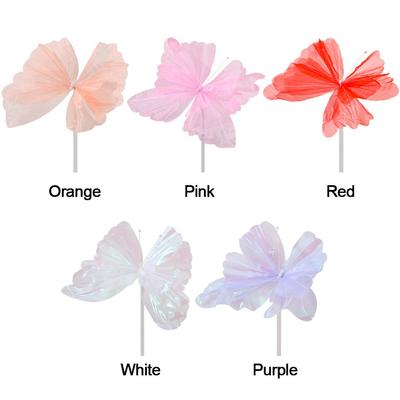 Шелковые Искусственные Цветы Бабочки Разноцветный Реквизит для Фотографии НОВЫЙ Большая Бабочка Свадебный Фон