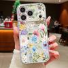Чехол с цветочным узором для девочки для iPhone 17 Pro Max Funda iPhone 16 15 14 13 Pro Max Магнитный Для Magsafe Гибридный Тонкий Матовый Чехол