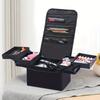 Large -capacity Multi-layer Professional Cosmetic Bag,portable Manicure Pattern Embroidery Makeup Toolbox, Jewelry, Necklace,ring,pendant Storage Box.
