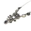 [E5711] - Designer Necklace 'Memories of the Past' Black Silver
