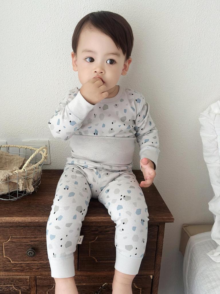 2025 Детский осенний теплый комплект из 100% хлопка: Форма класса А для мальчиков и девочек