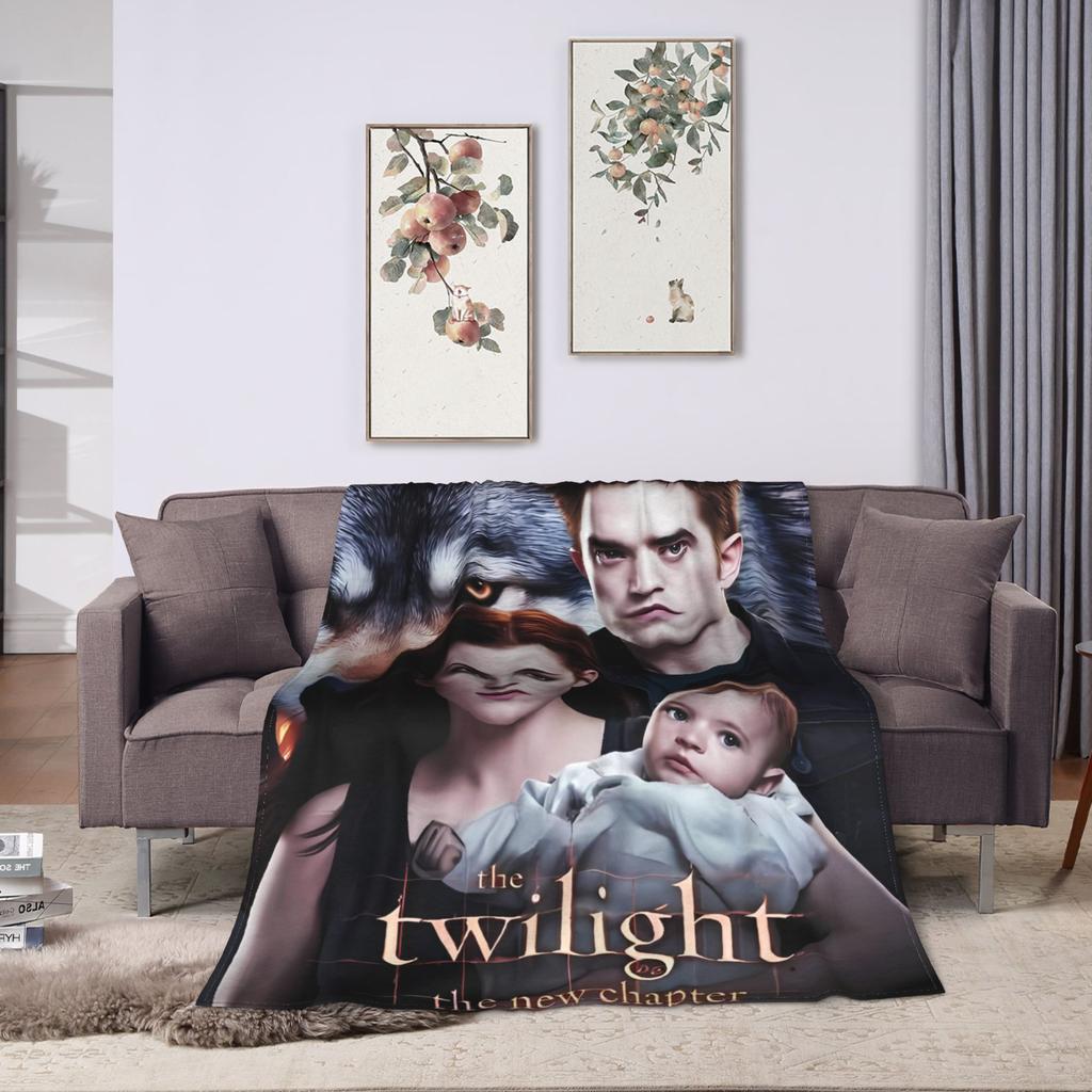 3D The Twilight Saga Edward Bella Super Warm Blanket  Travel Office Plush Throw Blanket Flannel Bedspread Sofa Bed Cover