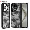 (В комплекте ремешок на запястье)Чехол IBMRS для телефона Huawei Pura 70 Pro+, прозрачная задняя крышка, совместимая с защитным чехлом военного класса(Черный камуфляж)