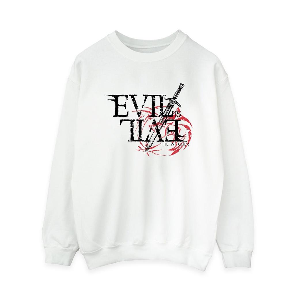 Netflix Womens/Ladies The Witcher Evil Is Evil Sweatshirt