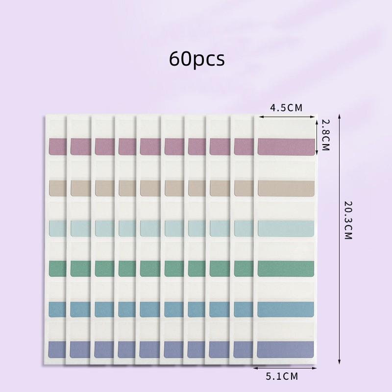 Color Index Label Stickers for Books Notebook Page Mark Label Solid Color Sticky Note Pad Stationery Journal Supplies