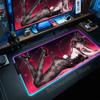 Pretty CHISA Aemeath Luno Cartethyia Wuthering Waves Game Mouse Pad RGB Non-Slip Rubber Mousepad Laptop PC Large Anime Desk Mat