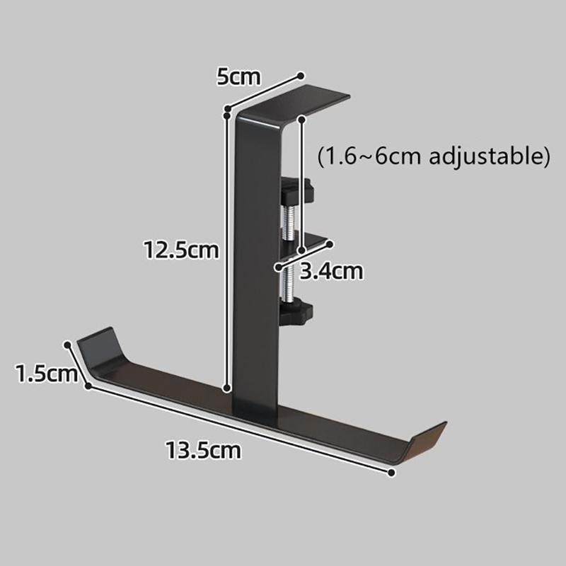 1 шт. регулируемый крючок для края стола без перфорации, крючок для подвешивания сумки на край рабочего стола, крючок для подвешивания рюкзака для школьников