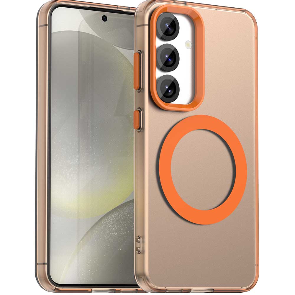 Для Samsung Galaxy S25 S24 S23 Тонкий Ударопрочный Противоударный Матовый Магнитный Чехол для Телефона с Защитой от Отпечатков Пальцев