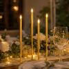 4 Pcs Battery Powered Taper Candles Warm Light Candle Lights LED Taper Candles  Halloween Decor
