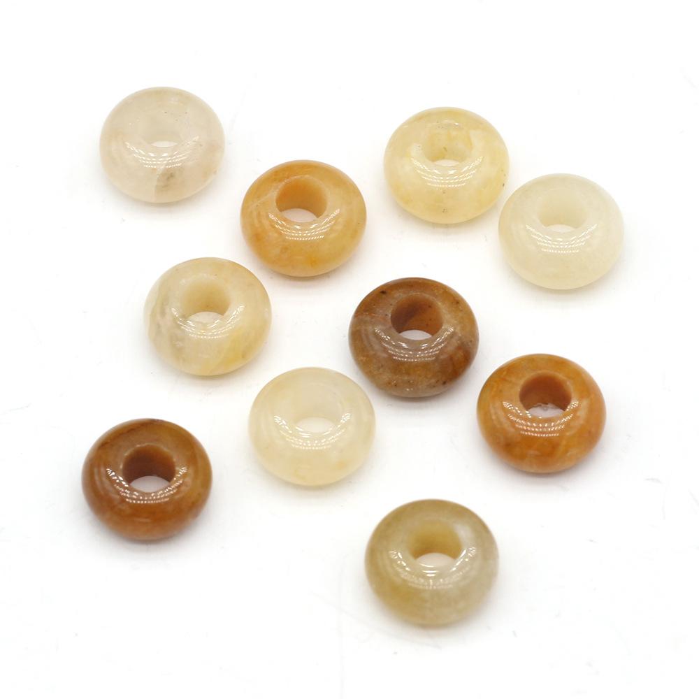 Agates Agates Stone Beads Colorful Lotus Perforated Beads Big Hole Loose Beads Girl Gifts