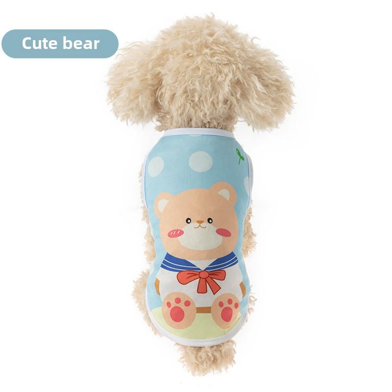 Мультяшная милая одежда Одежда для животных Милая собака Кошка Жилет для питомцев