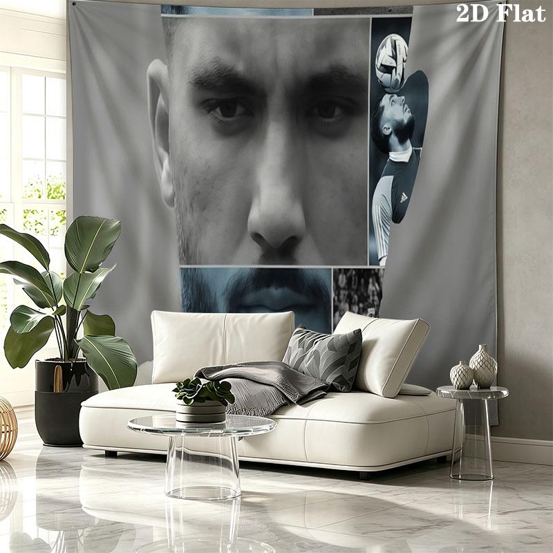 Rayan Cherki Wall tapestry, aesthetic printed fabric blanket, suitable for bedroom, living room, and home decor.