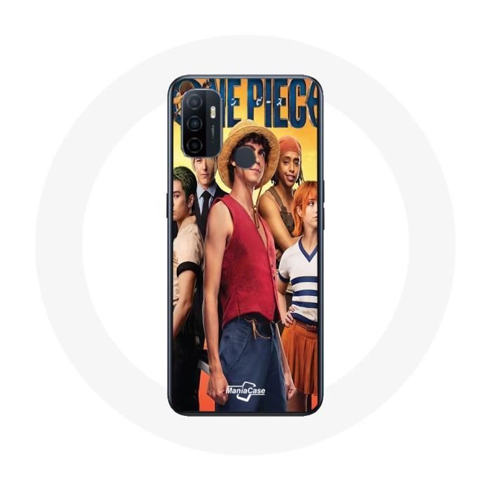 Чехол для Oppo A53 - One Piece - Luffy - Мягкий - Аниме - Белый