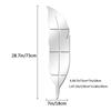 3D Stereo Feather Acrylic Full-Length Bedroom Mirror - Niche Furniture Wall Decoration.