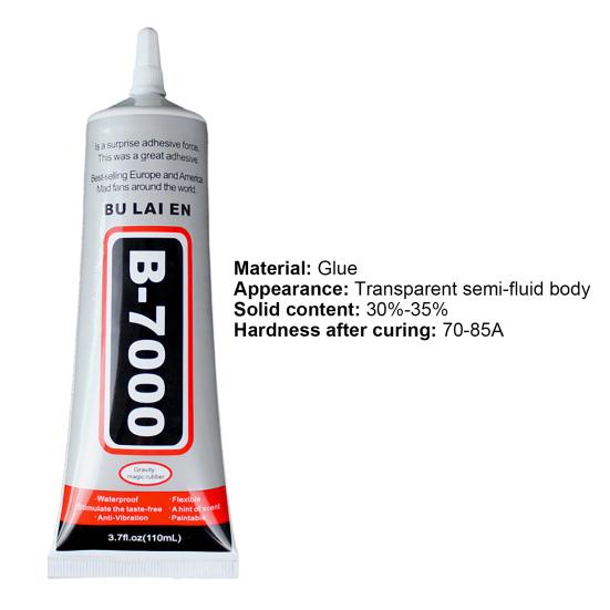 2Pcs B7000 Multi-purpose Glue Semi-fluid Strong Adhesive Waterproof Universal Glue DIY Jewelry Crafts for Metal