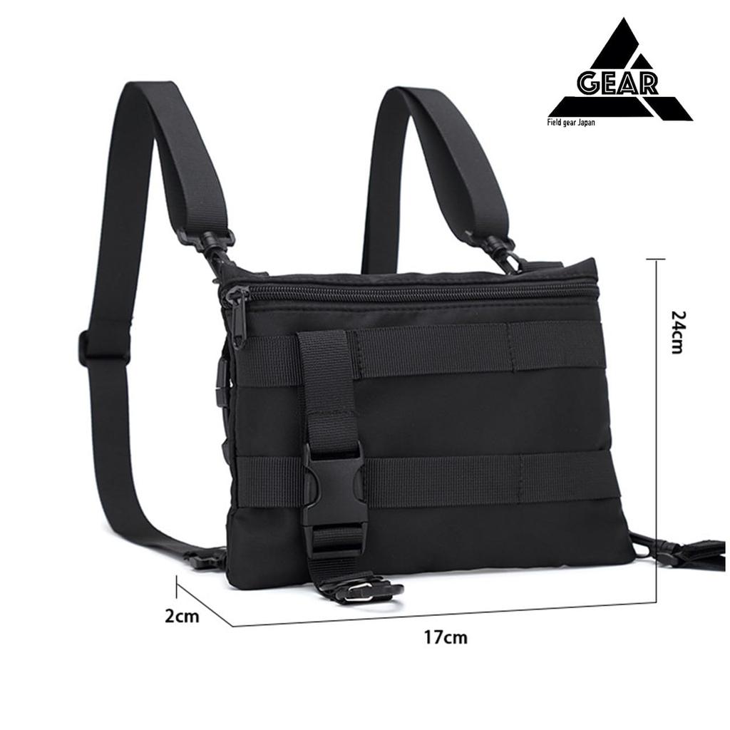 Field gear Japan Tactical Sacoche Shoulder Military Shoulder Waist Sling Fabric Pouch, Bag, Pouch, Bag, One-Shoulder Bag, Ultra-Lightweight,