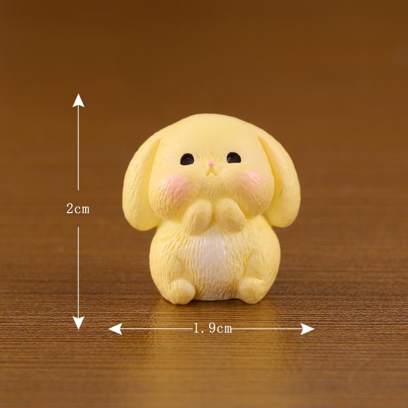 Micro Landscape Creative Cute Bunny Family Animal Doll Decoration Accessories Mini Table Top Resin Ornaments Decoration Crafts