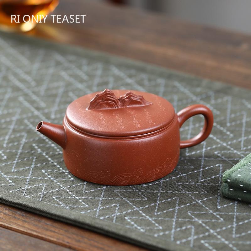 Чайник из фиолетовой глины Исин объемом 160 мл, знаменитый ручной работы, красивый чайник для заваривания чая, китайский чайный сервиз «Цзыша» ручной работы