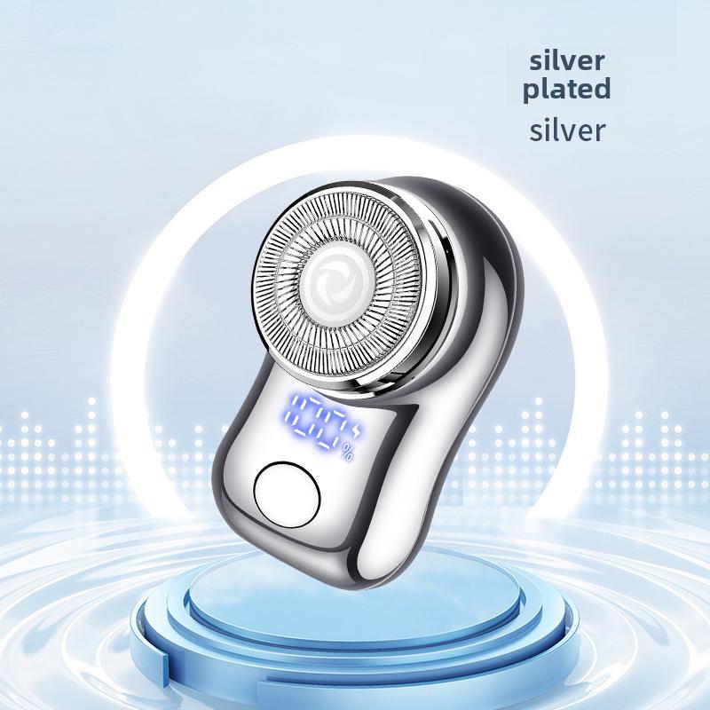 Модернизированная портативная бесшумная мини-электробритва - двойное кольцевое лезвие для мужчин