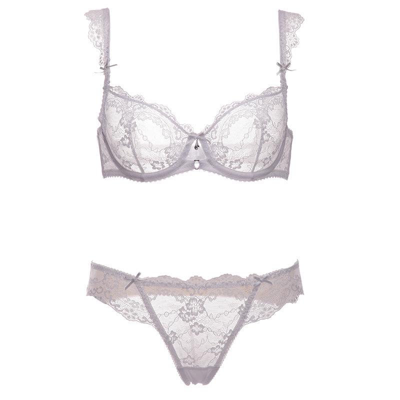 Women's Sexy Lace Lingerie Set: Push-Up Bra & Panty for Small Bust, Lightweight & Breathable