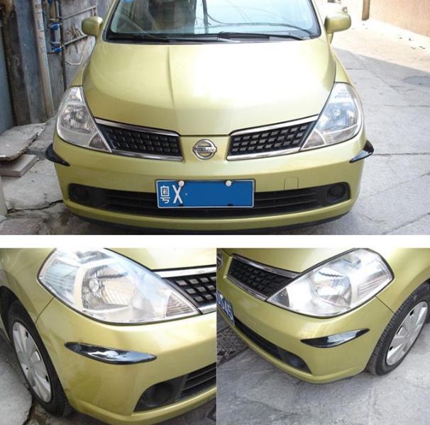 1 пара универсальных автомобильных резиновых бамперов, угловых передних нижних губ, защита от столкновений