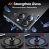 2 шт. черный титановый защитный чехол для объектива камеры для iPhone 16 Pro Max 15 Plus 14 13 Mini 12 11 16Pro 2024 защитная пленка аксессуары для телефонов