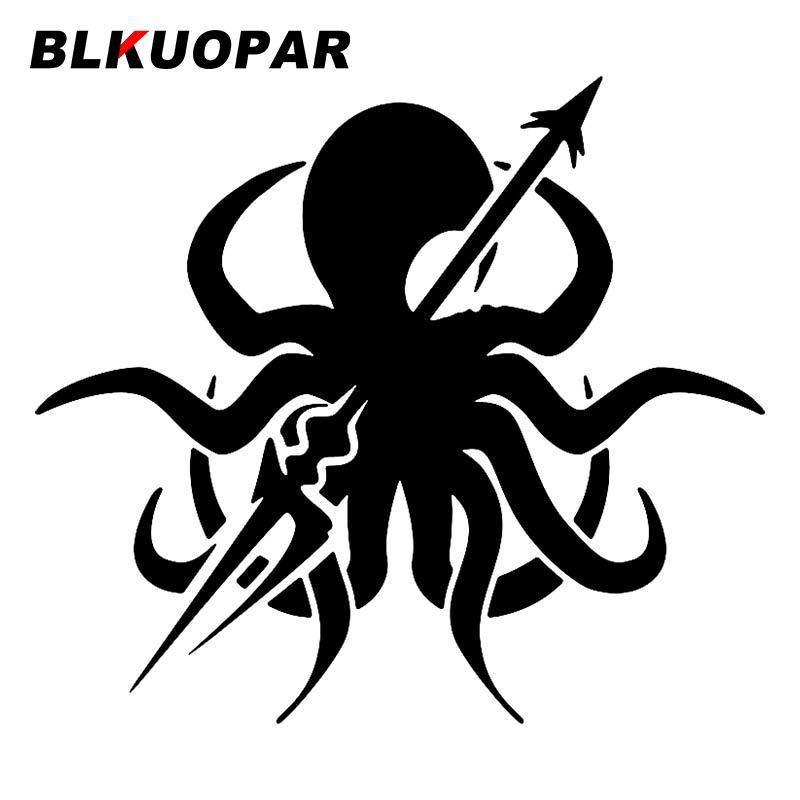 BLKUOPAR Наклейка на машину «Воин Осьминог» Защита от царапин Водонепроницаемая для лобового стекла, доски для серфинга, холодильника, аксессуары для автомобиля