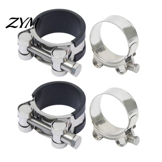Self Adjusting Pipe Clamp Stainless Steel Hose Clamp, Adjustable Heavy Duty Clip, Leakproof Universal Metal for Automotive, Plumbing, Garden