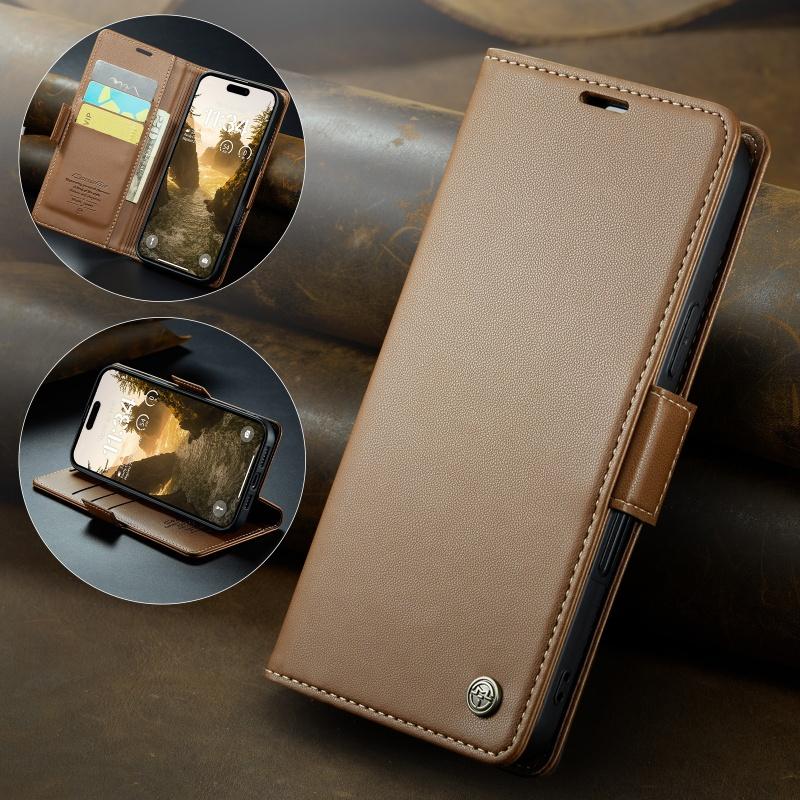Магнитный чехол CaseMe из ПУ-кожи для iPhone 17 Air 17Pro 16 15 14 13 12 11 XS XR 8 7 6S SE Ударопрочный с карманом для карт