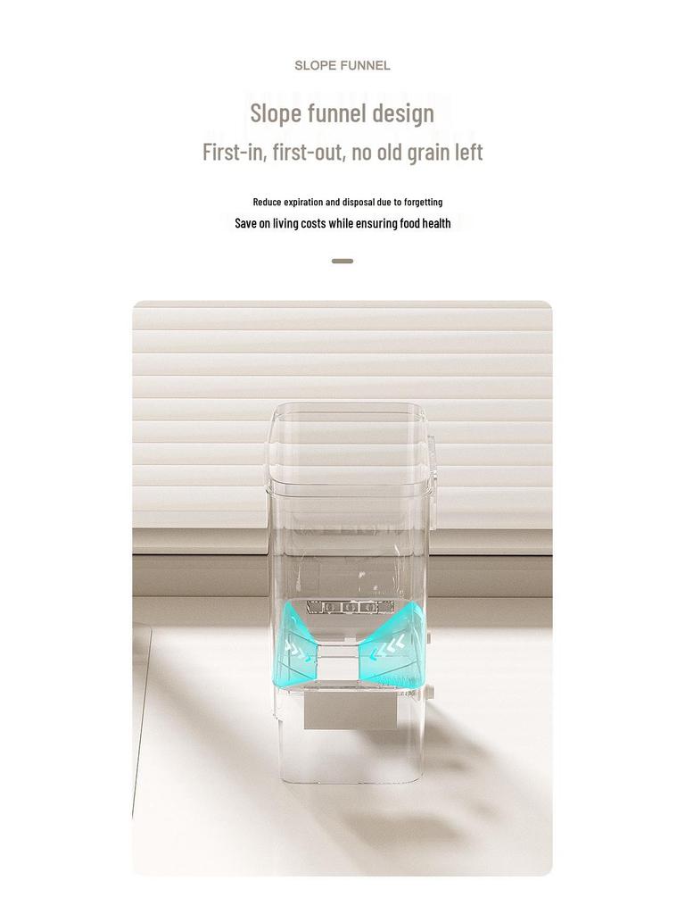 Wall-Mounted Grain Storage Jar – Press-Type Sealed & Insect-Proof Container for Rice & Millet