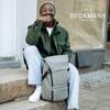 BECKMANN Norway STREET Backpack in Light Green, perfect for men and women, laptops, business, and commuting. Large capacity. Ideal for school or work.
