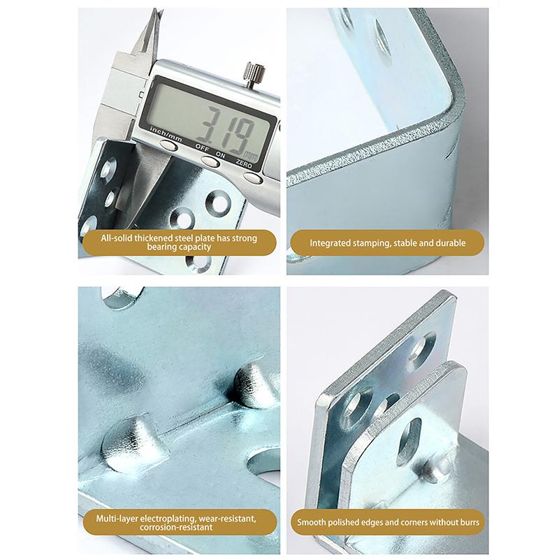 20 шт. L-образных угловых кронштейнов Металлические угловые скобы Кронштейн для полки ящика Настенный кронштейн Фиксация Прямоугольные угловые скобы Мебельная фурнитура