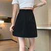 Black Short Skirt for Women In Summer Slit Chiffon Suit Skirt Pants High Waist Slim A-line Large Size Shorts Skirt