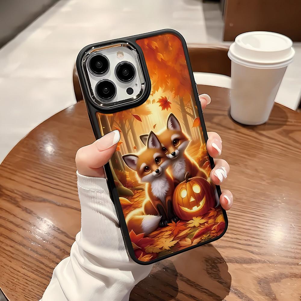 Чехол Пара Лисиц Для iPhone 16 15 11 12 Pro Max XR X XS 7 8 Plus SE Чехол Для iPhone 14 13 Pro Чехол Funda