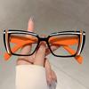 Vintage Cat Eye Glasses Women New Fashion Multicolor Rim Flat Light Mirror Trendy Anti Blue Light Eyeglasses
