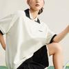 Li Ning X HZW Коллаборация CF Контрастный цвет Спортивная футболка-поло с коротким рукавом Женские футболки-поло Молочно-белый APLT214-1