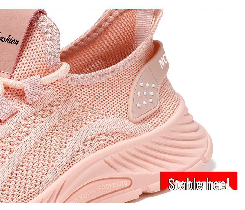 Женские модные легкие кроссовки Flyknit - Дышащие, повседневные, доступны большие размеры