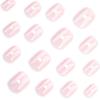 24 шт. Маникюр в нюдовых тонах, накладные ногти, белые маленькие накладные ногти Love, простые накладные ногти Mini Nail Piece