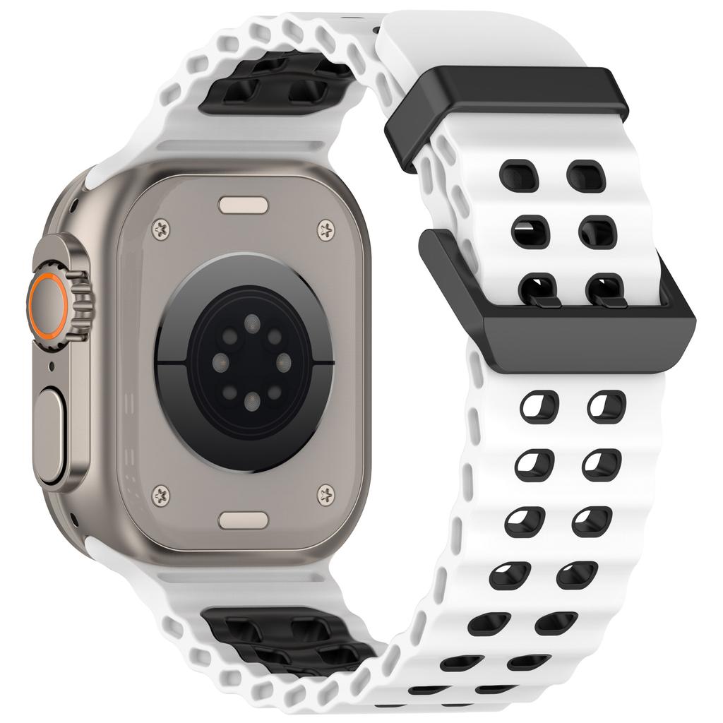 Watch Band for Apple Watch Series 10 Ultra 9 8 7 SE 6 5 4 3 2 1 46mm 49mm 45mm 44mm 42mm Dual Color Silicone Strap