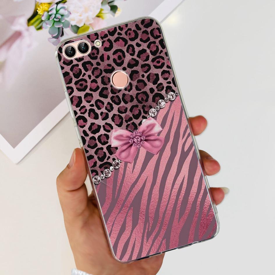 For Huawei P Smart Case FIG-LX1 FIG-LX2 FIG-LX3 Back Cover Fashion Flower Marble Clear Silicone Soft Funda For PSmart 2018 Coque