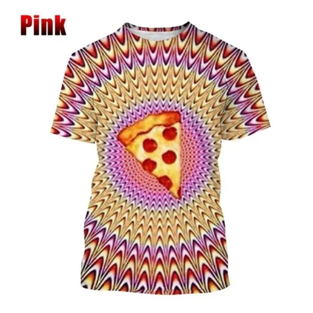 Funny Pizza 3D Printed T Shirts For Men Women Casual Delicious Food Graphic Short Sleeve Harajuku Streetwear Tops Tee Shirt