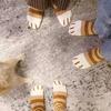 Cat Paw Floor Socks Cute Warm Winter Fuzzy Socks Thickened Stretchy Fluffy Slipper Socks for Home Bedroom Indoor Wear Sleeping
