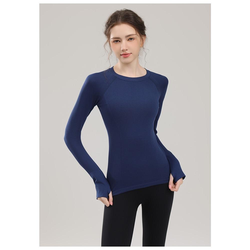 Высококачественная одежда для пилатеса и йоги для женщин, облегающий и стройнящий спортивный топ с длинным рукавом для осенних тренировок и бега