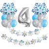 Christmas Snowflake Aluminum Film Balloon Set 32 Inch Digital Flag Children'S Birthday Party Decoration