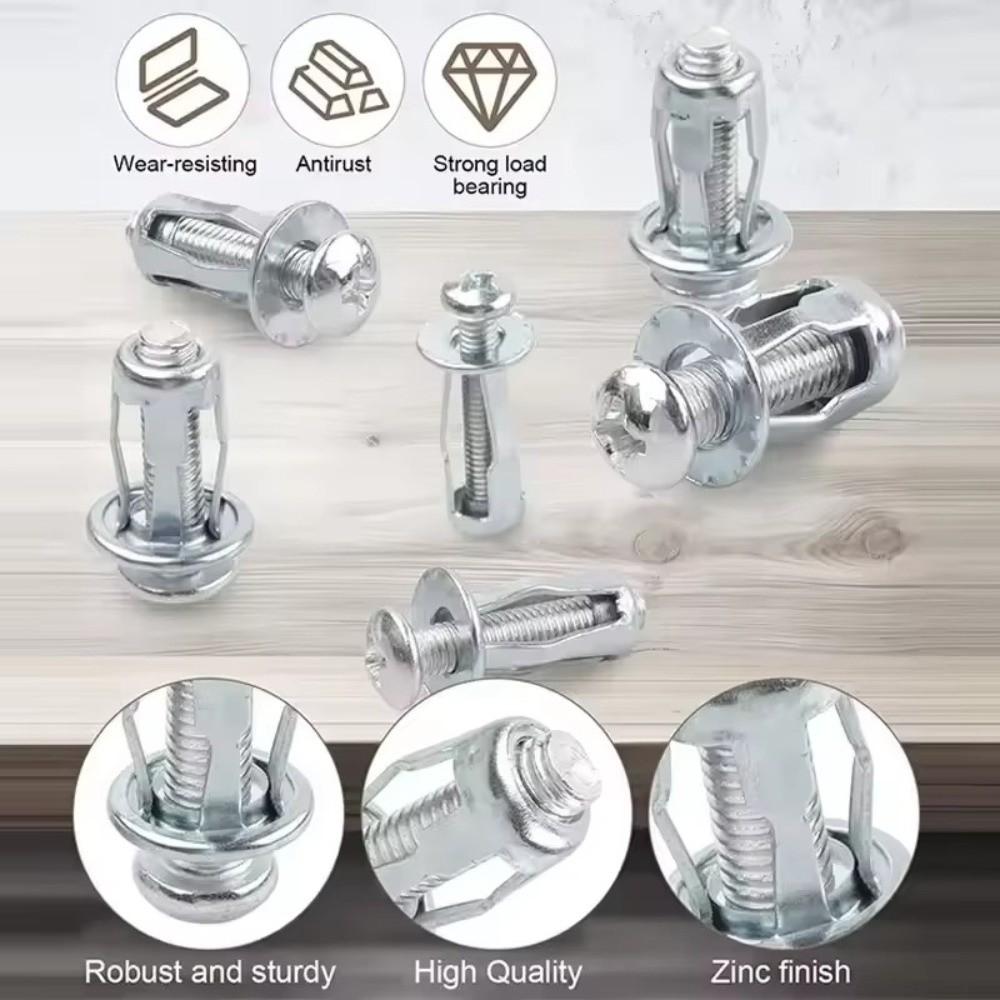 10pcs M4 M5 M6 M8 Petal Screw Anchors Carbon Steel Rivet Nut Set Cardboard Fastening